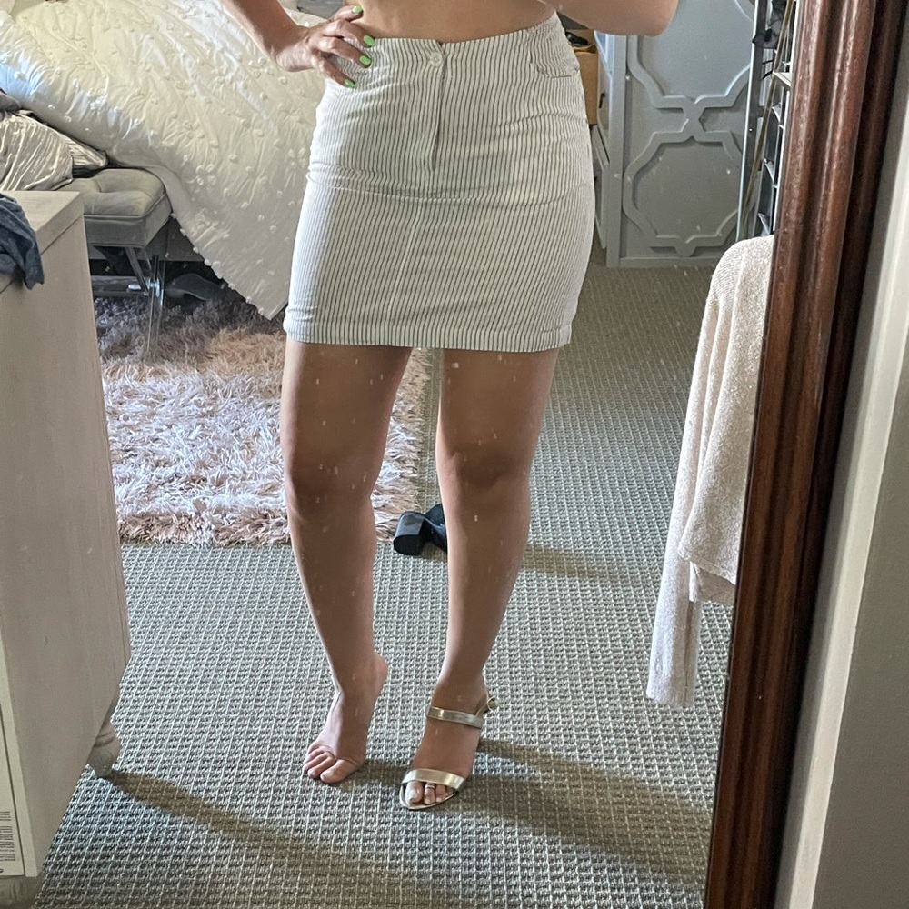 Brandy Melville pinstripe mini skirt
